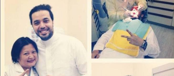 عبدالفتاح الجريني يزور طبيبة الأسنان بالجلباب