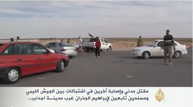 ليبيا: اشتباكات بين الجيش ومسلحين غرب أجدابيا