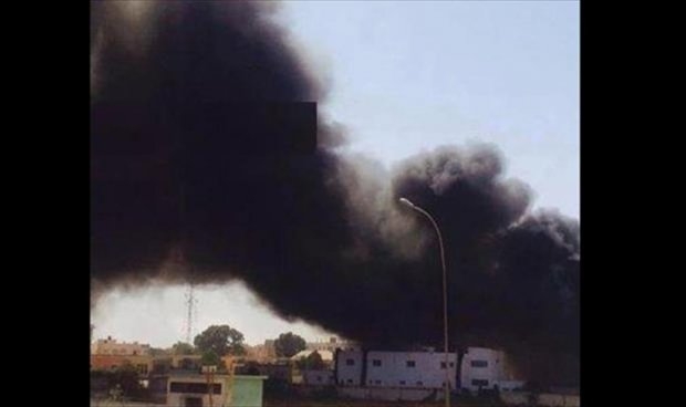 استهداف مبنى مديرية أمن بنغازي خلال مواجهات مسلحة