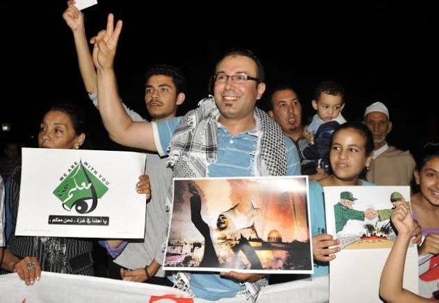 المواطنون المغاربة يعبرون عن تضامنهم مع الشعب الفلسطيني وينددون بالاعتداءات الإسرائلية على غزة