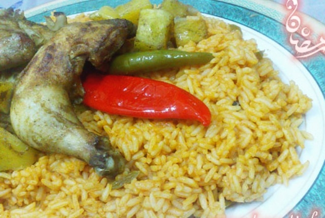 الرز الليبي بالدجاج
