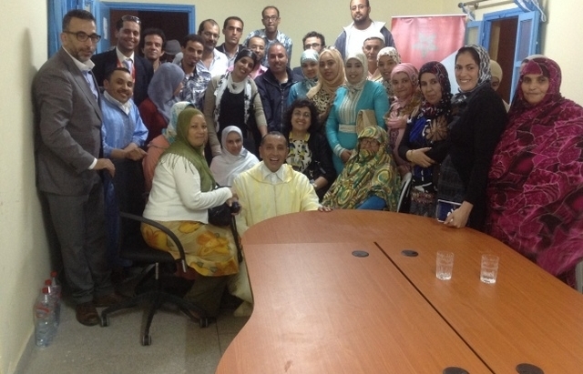 نشاط حزبي للوزيرة المغربية فاطمة مروان خلال وجودها في مهمة رسمية بتزنيت