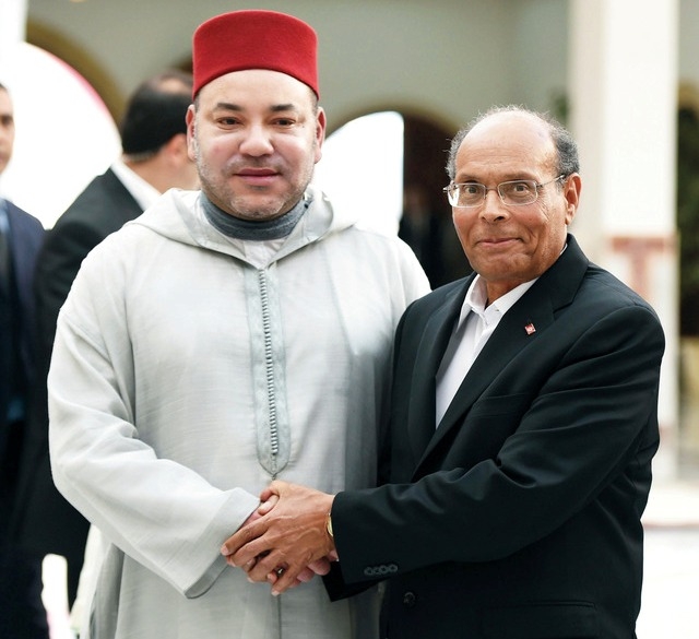 المرزوقي: زيارة العاهل المغربي لتونس شكلت 