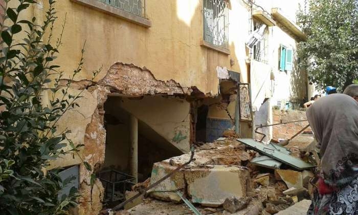 انفجار شديد لقنينة غاز يودي بأشخاص وتدمير بنايتين بمدينة أزرو