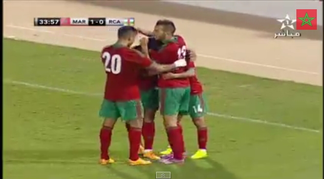 هدف المغرب الأول ضد إفريقيا الوسطى