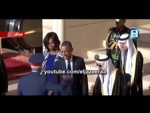 الملك سلمان يترك أوباما لأداء صلاة العصر