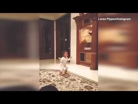 فيديو...طفلة كيم كاردشيان ترقص وتحتفل بعيد ميلادها