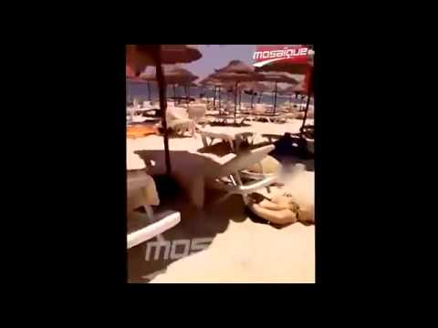 فيديو الهجوم الارهابي على شاطئ سوسة بتونس
