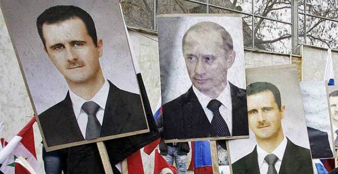بوتين مازال متمسكا بالأسد ويحذر من الإطاحة به