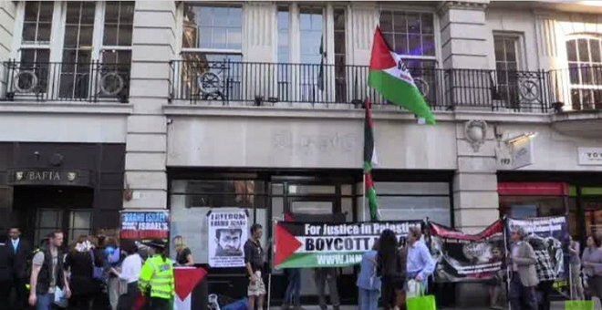 احتجاجات بلندن ضد استضافة مهرجان السينما الإسرائيلية