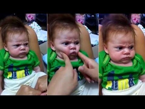 فيديو طريف لطفل يرفض أن يبتسم