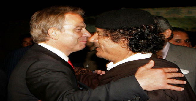 بلير طلب من القذافي مغادرة ليبيا لكي لا يقتل