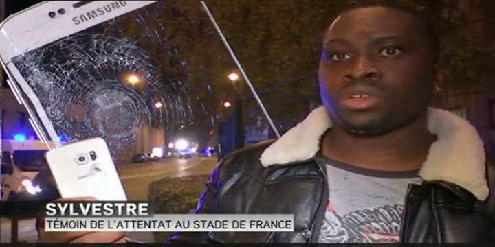 بالفيديو : هاتف سامسونج ينقذ حياة رجل في تفجيرات باريس