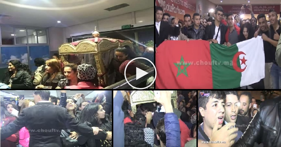 لحظة وصول إيهاب أمير نجم ستار أكاديمي المغرب عبر مطار محمد الخامس بالبيضاء