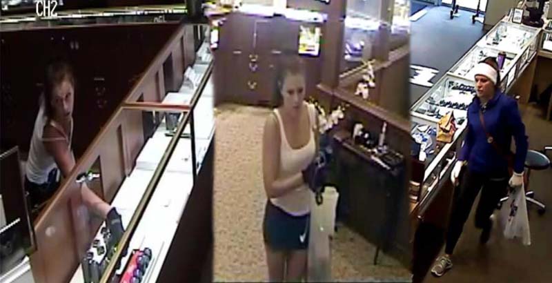 فيديو: فتاة قامت بسطو مسلح على 6 متاجر مجوهرات!