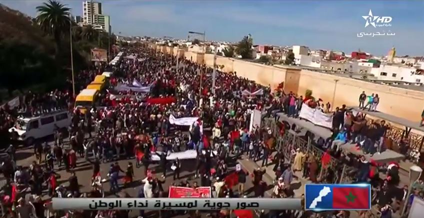 بالفيديو. تقنيات حديثة تصور 3 ملايين مغربي في مسيرة 