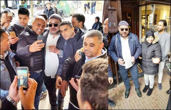 بالصور.. مغاربة يشاركون الملك جولته بأسواق أمستردام