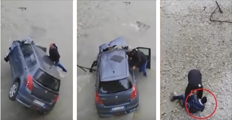 بالفيديو: تدخل بطولي لمهاجر مغربي لإنقاذ إيطالي من حادثة سير خطيرة