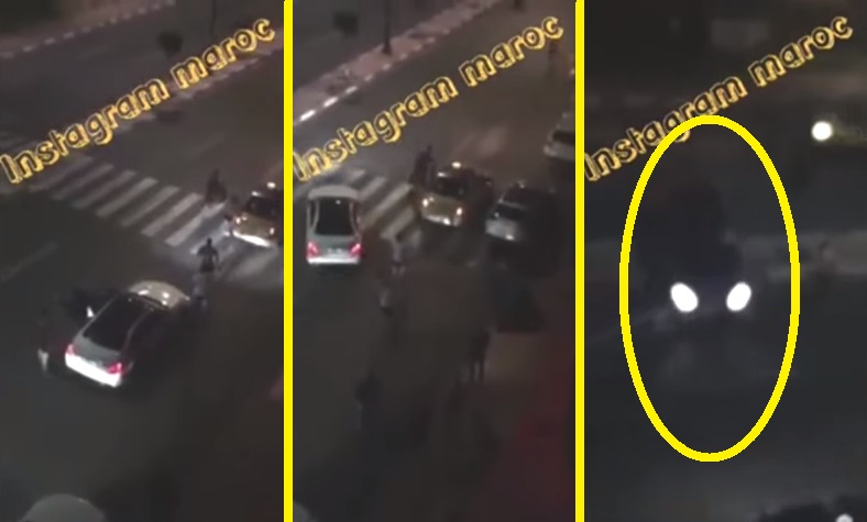 فيديو خطير: لحظة دهس شاب بسيارة بعد مشاجرة في مراكش