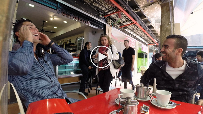 بالفيديو : هذا ما حصل لـكريستيانو رونالدو حينما جلس في فضاء عمومي بدون حراس