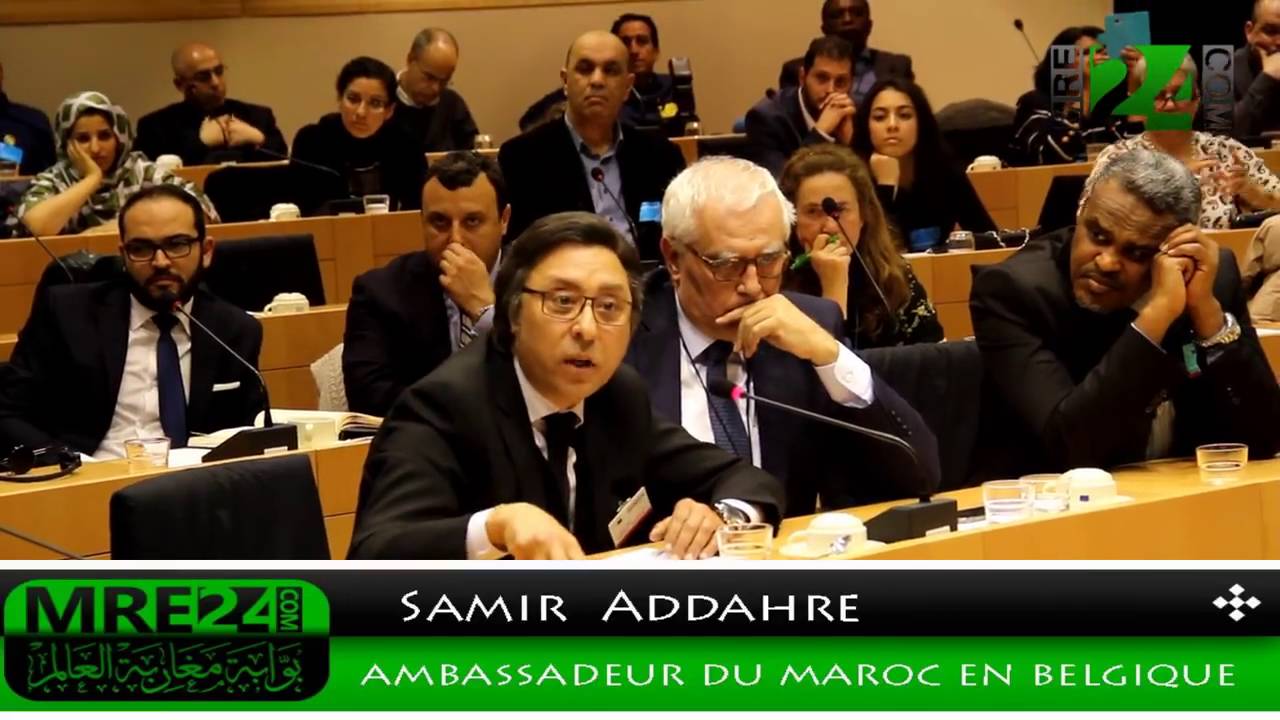 سفير المغرب في بلجيكا يصفع الانفصاليين والجزائر والحضور يصفق له بحرارة