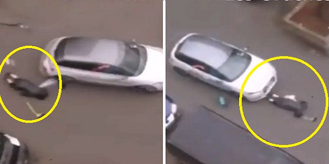 فيديو صادم: لحظة صدم سيارة لمرأة محجبة في بروكسل