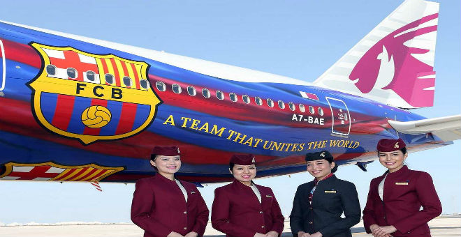 برشلونة يتلقى عرضي رعاية لخلافة طيران قطر