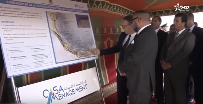 الملك محمد السادس يعطي انطلاقة اشغال تهيئة المنتزه الساحلي لمسجد الحسن الثاني