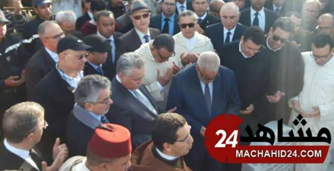 بالصور. جنازة زوجة رجل الأعمال كمال لحلو تجمع شمل السياسيين المغاربة