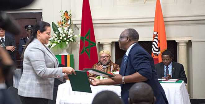 الملك محمد السادس ورئيس زامبيا يشرفان على توقيع 19 اتفاقية مهمة