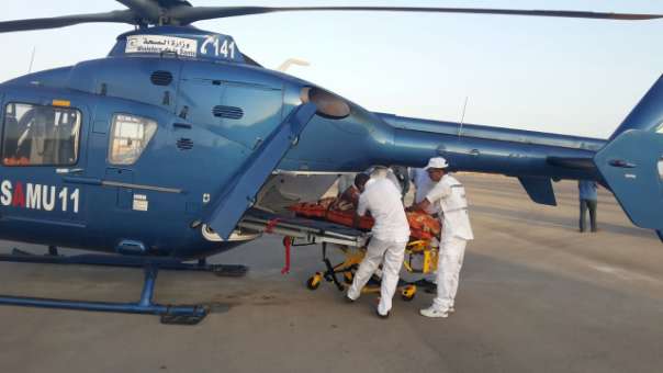 المروحية الطبية تنقل امرأة حامل من السمارة إلى المركز الاستشفائي  بالعيون
