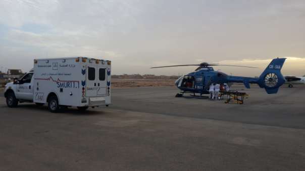 المروحية الطبية تنقل امرأة خضعت لعملية جراحية من العيون إلى مراكش