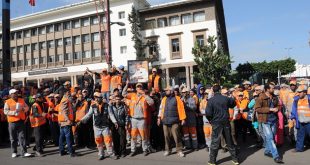 إضراب عمال النظافة بمدينة الدارالبيضاء