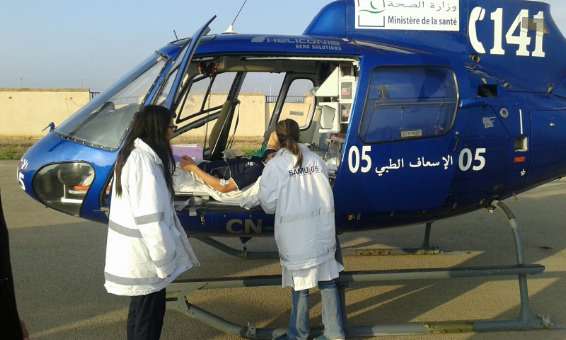 المروحية الطبية لوزارة الصحة تنقذ حالتين مرضيتين حرجتين في الناظور