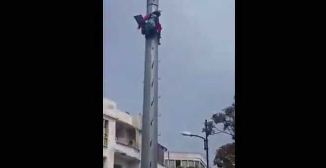 امرأة تحاول الانتحار من أعلى لاقط هوائي بالرباط