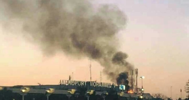 ألسنة النار تخلف خسائر مادية كبيرة بمطار محمد الخامس