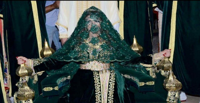 بالصور.. جنات مهيد بإطلالة مختلفة في حفل زفافها الأسطوري في مصر