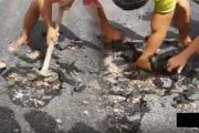 فيديو يفضح الغش في طريق ببلدية أزغنغان يلهب 