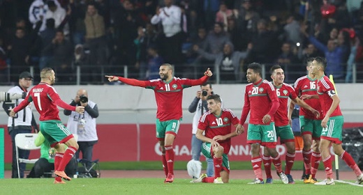 المنتخب المغربي ينهي الشوط الأول منتصرا بهدف