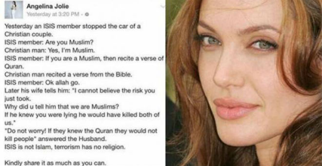 أنجلينا جولي: لو عرف داعش معنى القرآن لما قتلوا الناس