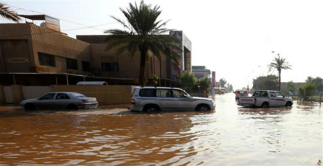 الأمطار الغزيرة توقف زحف القوات العراقية بالأنبار