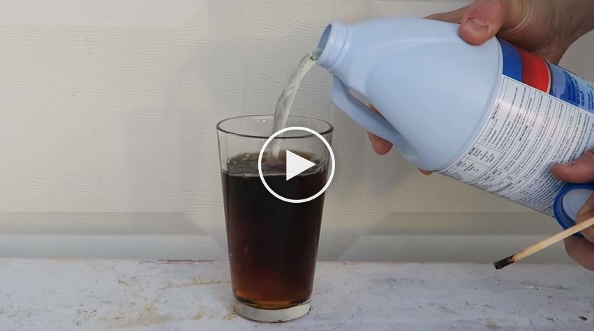 فيديو: ماذا يحدث عند إضافة جافيل لمشروب كوكاكولا