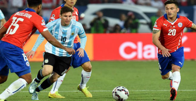 أهداف  مباراة الأرجنتين والشيلي