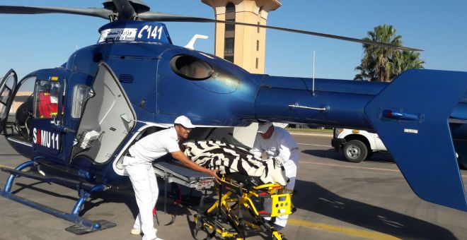 مروحية الإسعاف تنقذ  طفلا رضيعا مريضا  بنقله من العيون إلى مراكش