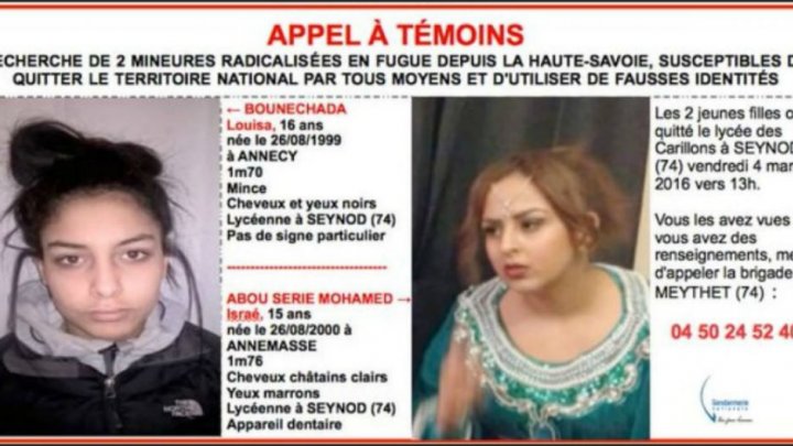 فرنسا تبحث عن تلميذتين تنويان الانضمام لـداعش سوريا