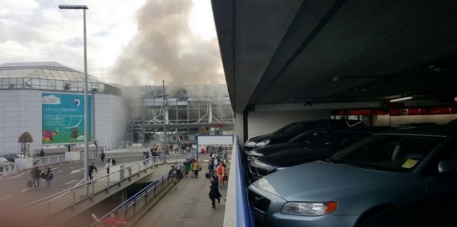 بالصور.. انفجاران في مطار بروكسيل الدولي