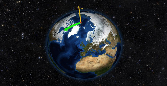دراسة : انحراف محور دوران الأرض باتجاه الشرق