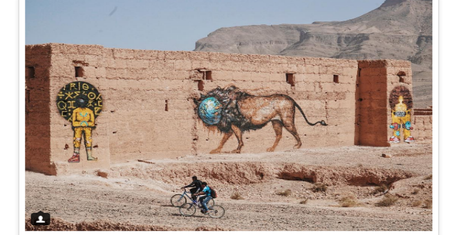 بالصور. فنانون أمريكيون يزينون جدران المغرب العتيقة بلوحات رائعة