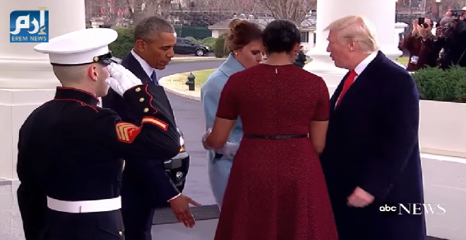 موقف محرج لميشيل أوباما خلال مراسيم تنصيب ترامب رئيسًا للولايات المتحدة