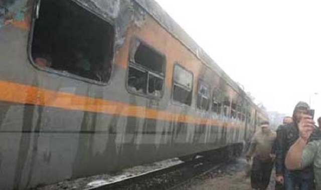 حريق مهول في قطار قرب القنيطرة يثير الرعب بين المسافرين